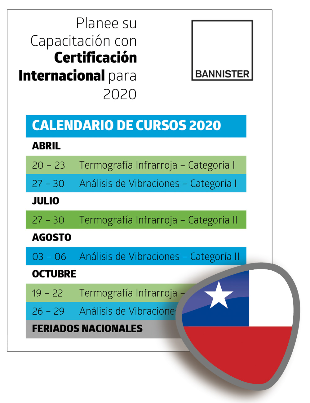 Chile Bannister Calendario 2020